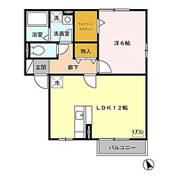 JR弥彦線 燕三条駅 徒歩11分の賃貸アパート 2階1LDKの間取り