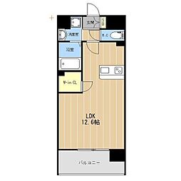 LIBTH本荘プレミア 8階ワンルームの間取り