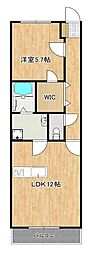 Ｓａｌｏｎ　ｄｅ　Ｍｉｙａｍａｒｕ 2階1LDKの間取り