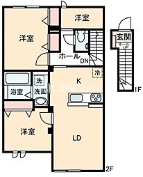 SIERA 2SLDKの間取図画像