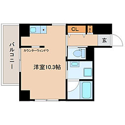 ＬＵＮＡ長町駅前 10階ワンルームの間取り