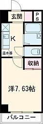 スタンドアップ古市 1Kの間取図画像