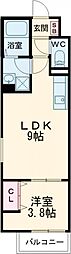 大和郡山市筒井町アパート 1LDKの間取図画像