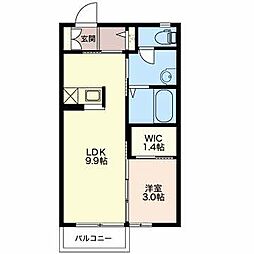 ベルメゾンSHK 1LDKの間取図画像