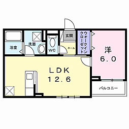 間取図画像 1LDK