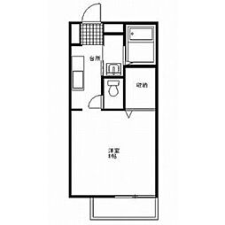 東武伊勢崎線 太田駅 徒歩19分の賃貸アパート 1階1Kの間取り