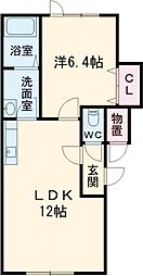 アランジェ 1LDKの間取図画像