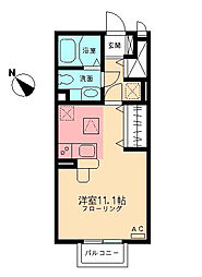 モナリエ ワンルームの間取図画像