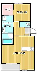 遠州鉄道 第一通り駅 バス10分 坂下西下車 徒歩3分の賃貸アパート 1階1LDKの間取り