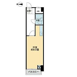 錦町チサンマンション 4階1Kの間取り