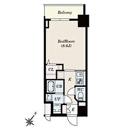 S-RESIDENCE安城adorable(アドラーブル)6月申込1008のみ礼金OF 1Kの間取図画像