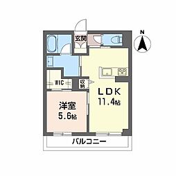 サンディア 1LDKの間取図画像