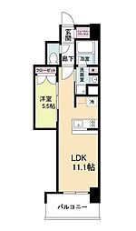 リビオメゾン新大阪 13階1LDKの間取り