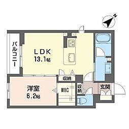 JR東海道本線 浜松駅 徒歩10分の賃貸マンション 4階1LDKの間取り