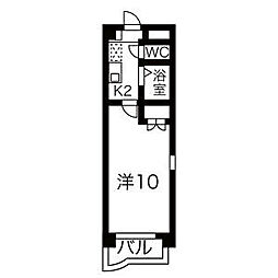 Royal南羽島 1Kの間取図画像