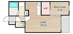 クラス城西 1LDKの間取図画像