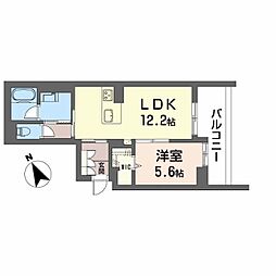 Ｈｉｇｈｎｅｓｓ本郷町 2階1LDKの間取り