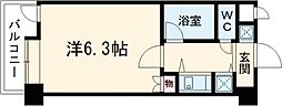 熊本市電B系統 新町駅 徒歩4分の賃貸マンション 7階1Kの間取り