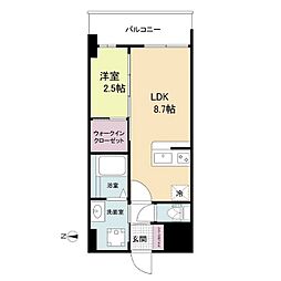 セレニテ新大阪グランデ　ミリュー 11階1LDKの間取り