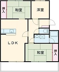 ユトリロ前田南 405 4階3LDKの間取り