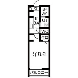 FelicityFukushima 1Kの間取図画像
