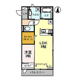 セジュールMM 1LDKの間取図画像