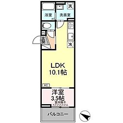 Grace Sante 3階1LDKの間取り