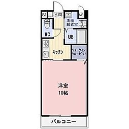 HOPE 1階1Kの間取り