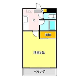 CITY M-56 6階1Kの間取り