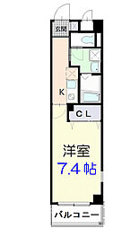フロレスタ 1Kの間取図画像