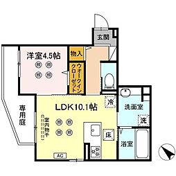 ＳＨＩＮＹＡ ＢＬＤＧ.V 1階1LDKの間取り