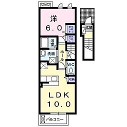 サウスフォアフロント1 1LDKの間取図画像