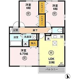 セントワイズC 3LDKの間取図画像