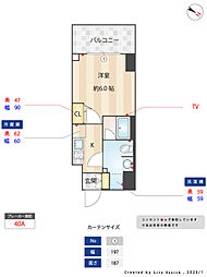 S-RESIDENCE松戸Cosmea 3階1Kの間取り