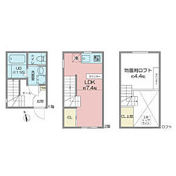 Villeneuve下小田井(ヴィルヌーヴシモオタイ) 1階ワンルームの間取り
