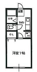 エスポワール大桑島 1DKの間取図画像