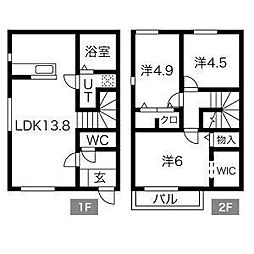 クイーンオブダイヤモンド 1階3LDKの間取り