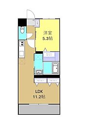 サンホープ長田 1LDKの間取図画像