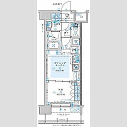 サンクレイドル川口並木 1DKの間取図画像