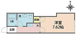 シェモア伊勢原 ワンルームの間取図画像