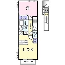 ヴェスト・ガッセ　Ａ 2階1LDKの間取り