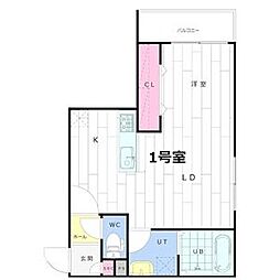 Leia札幌 4階1LDKの間取り
