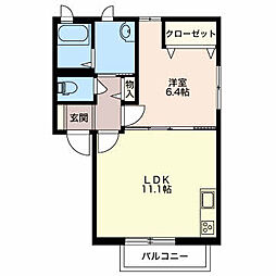 グランシャリオ 1LDKの間取図画像