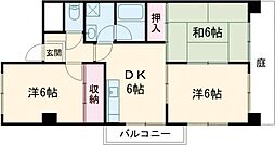 大曽根東マンション 1階3DKの間取り