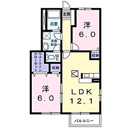 コータ・コートC 2LDKの間取図画像