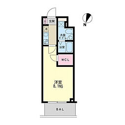 セレニテ神戸元町 11階1Kの間取り