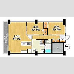 アネシス広野 2LDKの間取図画像