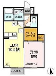RegulusII 1階1LDKの間取り