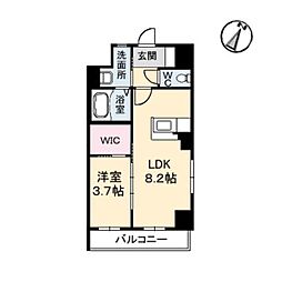 メゾンクレエキマエ 1LDKの間取図画像