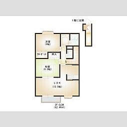 CCR2002 2階2LDKの間取り